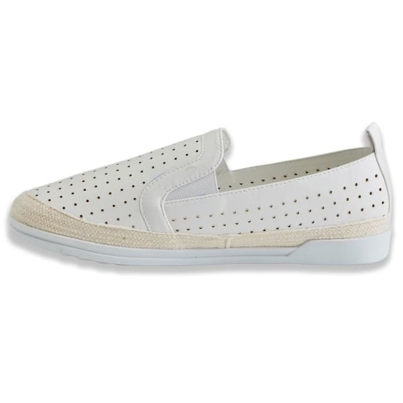 WANTED SHOES Crossfire Slip On White Espadrille Flats size10 - Picture 3 of 4
